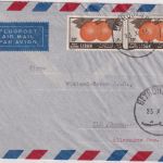 Libanon - 2x20 Pia. Apfelsinen Luftpostbrief Beyrouth - Ulm 1955