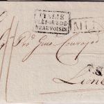 Österreich/Lombardei/Frankreich - Milano Ra1 Grenzfrankobrief n. Lyon 1822