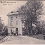 Schleswig-Holstein - Kiel Düsternbrook Hotel Bellevue sw-AK gelaufen 1912