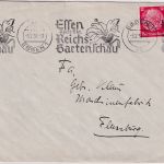 DR - Essen 1938 Reichs-Gartenschau Masch.werbestempel Brief n. Flensburg