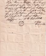 Preussen - Klitzschen Kr. Torgau 1854 polizeil. Reiseschein f. Pastorentochter
