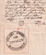 Preussen - Klitzschen Kr. Torgau 1854 polizeil. Reiseschein f. Pastorentochter