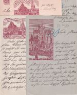 DR - Kurt v. Gilsa 6 illustr. Briefbögen Gr. Lichterfelde/Kadettenanstalt 1882/3