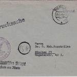 FZ - Nierstein 1946 Gebühr bezahlt L1 Drucksache n. München - US-Zensur