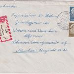 BRD - Gundheim ü. Worms Poststelle I Einschreibebrief n. München 1958