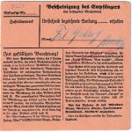 DR - 1 RM AH u.a. Dringend-Paketkarte Langenlonsheim - Bad Nauheim 1943
