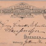 DR - Privatpost Hansa Dresden 3 Pfg. Ganzsache "Bienenstock" Ortskarte 1881
