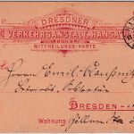 DR - Privatpost Hansa Dresden 2 Pfg. Ganzsache "Bienenstock" Ortskarte