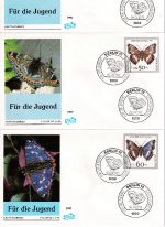 BRD - Jugend/Schmetterlinge 1991 8 Schmuck-FDC ESST Berlin