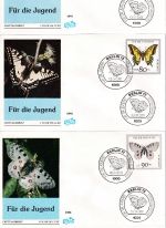 BRD - Jugend/Schmetterlinge 1991 8 Schmuck-FDC ESST Berlin