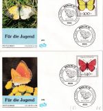 BRD - Jugend/Schmetterlinge 1991 8 Schmuck-FDC ESST Berlin
