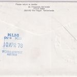 Tanzania - 2x1 Sh. Schmetterling KLM-Erstflug Dar-es-Salam - Wien 1978