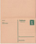 DR - 8/8 Pfg. Beethoven Antwortganzsache beide Teile unten gezähnt ungebraucht