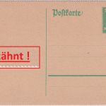 DR - 5 Pfg. Adler Ganzsache oben/unten gezähnt ungebraucht