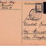 FZ/OPD Freiburg - 6/5 Pfg. Ganzsache Behelfsausgabe Minseln ü. Schopfheim 1946