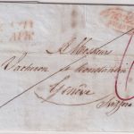 Österreich/Venetien Venezia Franco Oval-Stpl. Grenzfrankobrief i.d. SCHWEIZ 1841