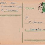 BRD - (22b) Becherbach ü. Kirn Poststelle I Ganzsache n. Eichstätt 1957
