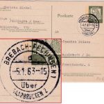 BRD - Brebach-Fechingen ü. Saarbrücken 2 apt. Poststelle I Ganzsache 1963
