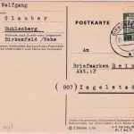 BRD - Birkenfeld (Nahe) 1962 aptierter Tagesstempel Karte n. Ingolstadt