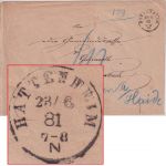 DR - Hattenheim 23/6 81 nachv. Th&T-K1 Dienstbrief n. Grebenroth - Nachporto