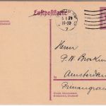 DR -15 Pfg. Adler Ganzsache n. HOLLAND Berlin - Amsterdam 1929