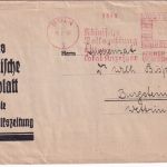 DR - Köln 1933 15 Pfg. AFS "Kölnische Volkszeitung" Streifband n. Burgsteinfurt