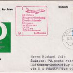 Island - Lufthansa Sonderflug 10 J. D-HU Frankfurt Budapest Zuleitungspost 1977