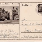 DR - Neues Lager (Kr. Jüterbog) 1936 6 Pfg. Hindenburg Bildganzsache n. Berlin