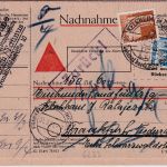 Bizone - 30+4 Pfg. Bauten Nachnahmedrucksache Kelkheim - FFM 1951 Retour