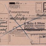Bizone - 30+4 Pfg. Bauten Nachnahmedrucksache Kelkheim - FFM 1951 Retour