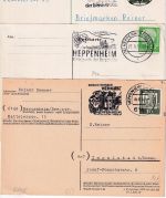 BRD - Heppenheim 3 versch. Masch.werbestempel 3 Karten ex 1957/62
