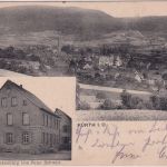 Hessen - Fürth i. Odenwald sw-Mehrbild-AK Ort/Gasthaus gelaufen Bahnpost 1907