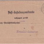 Bayern - Martinshoehe 1913 K1 Postzustellurkunde n. Neunkirchen