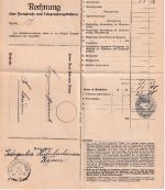 DR - Hütschenhausen 13. JUN 25 K1 Rechnung f. Fernsprech- u. Telegraphengebühren