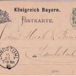 Bayern - Glanmuenchweiler 15. JUL 96 K1 Ganzsache n. Landstuhl