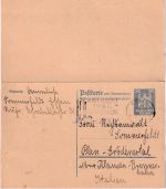 DR - 20/20 Pfg. Adler Antwortganzsache n. ITALIEN Essen - Plan 1925