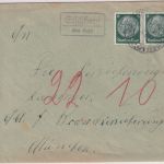DR - Etschberg ü. Kusel Landpost-Ra2 brief n. München 1936