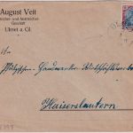 DR - 2 M. Germania Firmenbrief K1 Ulmet - Kaiserslautern 1922