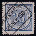 DR - 10+25+50 Pfg. gez. Gr. Bad. Staatseisenbahn Expressgut-Marken Mannheim 1904