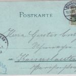 Baden-Württemberg - Mannheim Kaiserdenkmal Mondscheinlitho gelaufen 1903