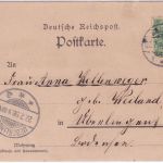 Baden-Württemberg - Mannheim Waldhof Bahnhof etc. farb. Mehrbildlitho 1898