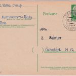 BRD - Lamsborn ü. Landstuhl Poststelle I Ganzsache n. Eichstätt 1957