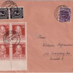 SBZ/Währungsreform - 4x24 Pfg. Stephan u.a. MIF Ortsbrief Sonneberg 13.7.48
