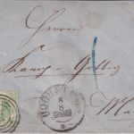 Thurn&Taxis - 1 Kr. dst. Paar Brief Ring 186 Höchst a/M. - Mainz - ohne Inhalt