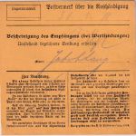 Bayern - 1 M. Ludwig + 5 Pfg. Wappen u.a. Wertpaketkarte Thaleischweiler 1920