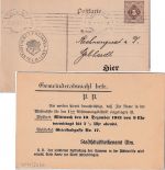 Württemberg - 3 Pfg Ganzsache priv. Zudruck/Gemeinderatswahl Ulm 1913
