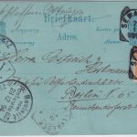 Niederl. Indien - 5 C. Ziffer Ganzsache+Zusatz Semarang - Berlin N65 1894
