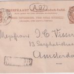 Niederl. Indien - 7 1/2 C. Ziffer Ganzsache Weltevreden - Amsterdam 1888