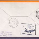 Gibraltar - 500. Geb. Michelangelo Zuleitungspost LH-Erstflug Kingston Lima 1976
