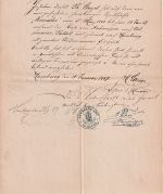 DR - Hamburg 1889 Seemanns-Zeugniss (2. Steuermann) Segelschiff Mercator